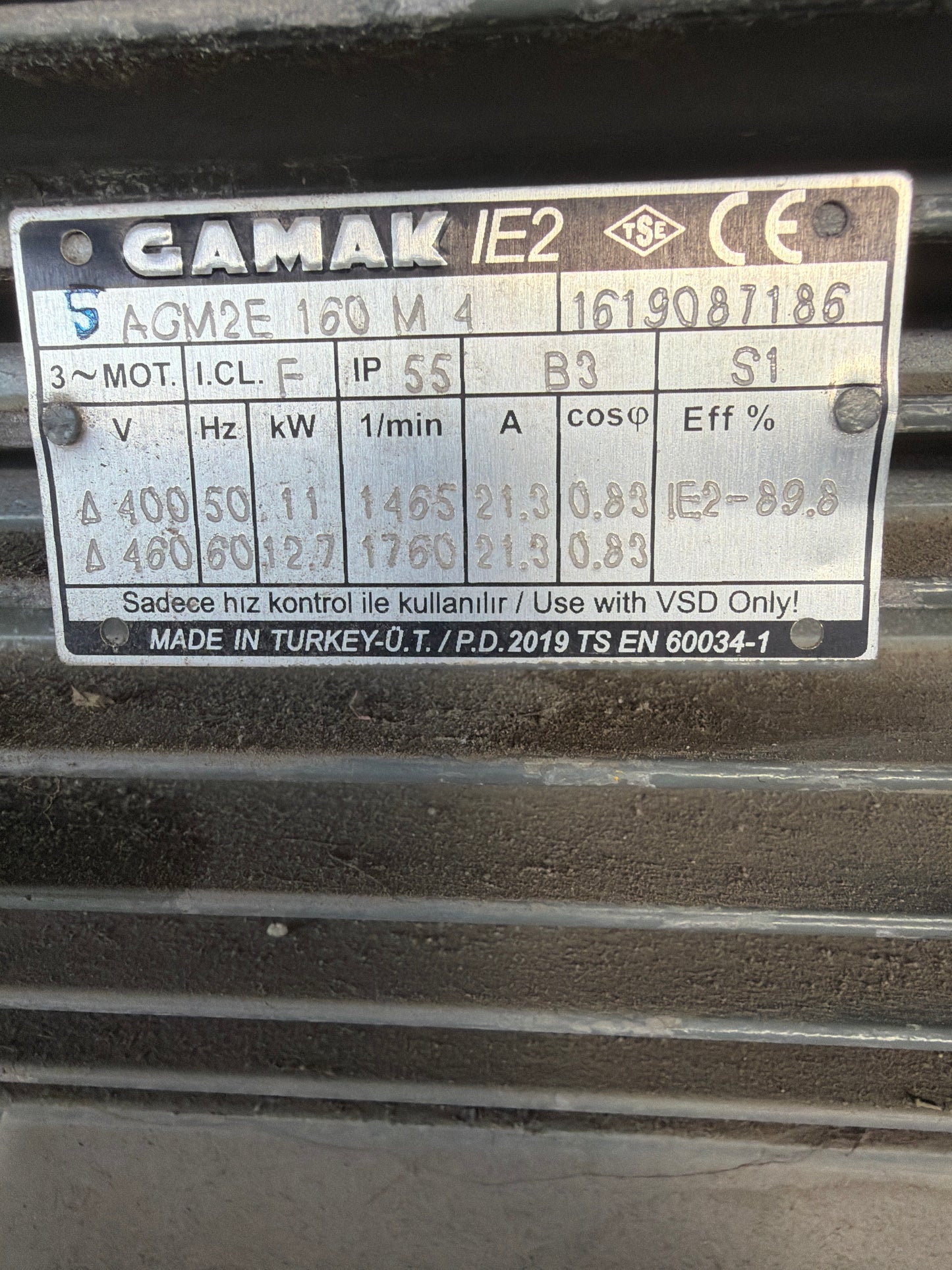 Gamak AGM2E 160 M3 Motor - Endüstriyel Motor