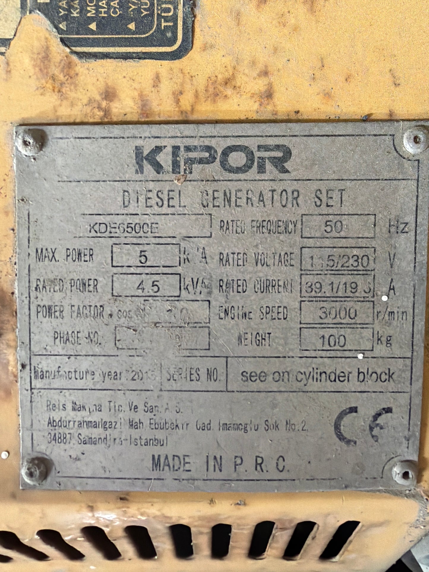 Kipor KDE6500E Jeneratör - Profesyonel Seri 5 Kva
