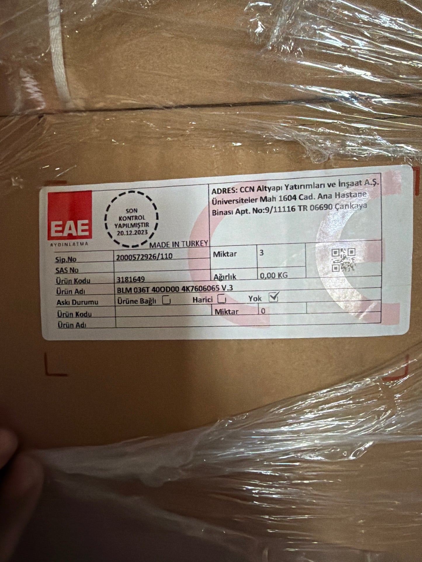EAE Aydınlatma BLM036T - 40OD00 4K7606065 V.3 LED Armatür
