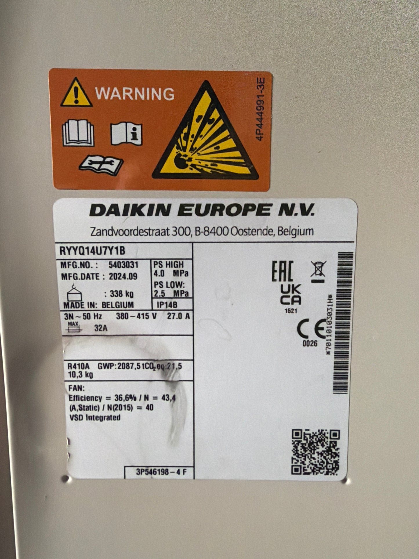 Daikin RYYQ14U7Y1B - VRV Klima Sistemi