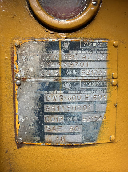Liebherr DRW 190 AZ 021 Redüktör | DWG 600 E 601 Ağır Tip Endüstriyel Gearbox