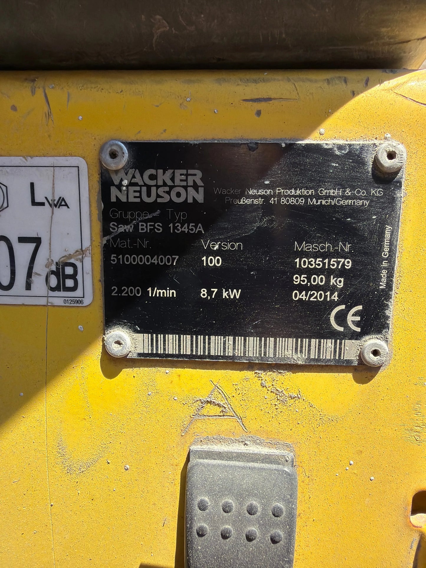Wacker Neuson BFS 1345 A Derz Kesme – Honda Motor – İkinci El