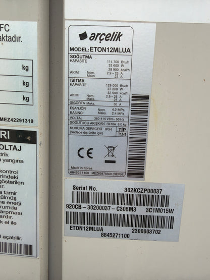 Arçelik ETON12MLUA - Soğutma Sistemi Chiller