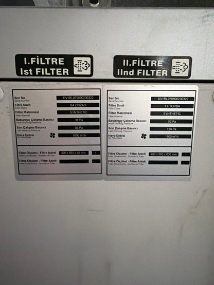 Daikin Vantilatör - Seri No: DV1RL070800230322 Endüstriyel