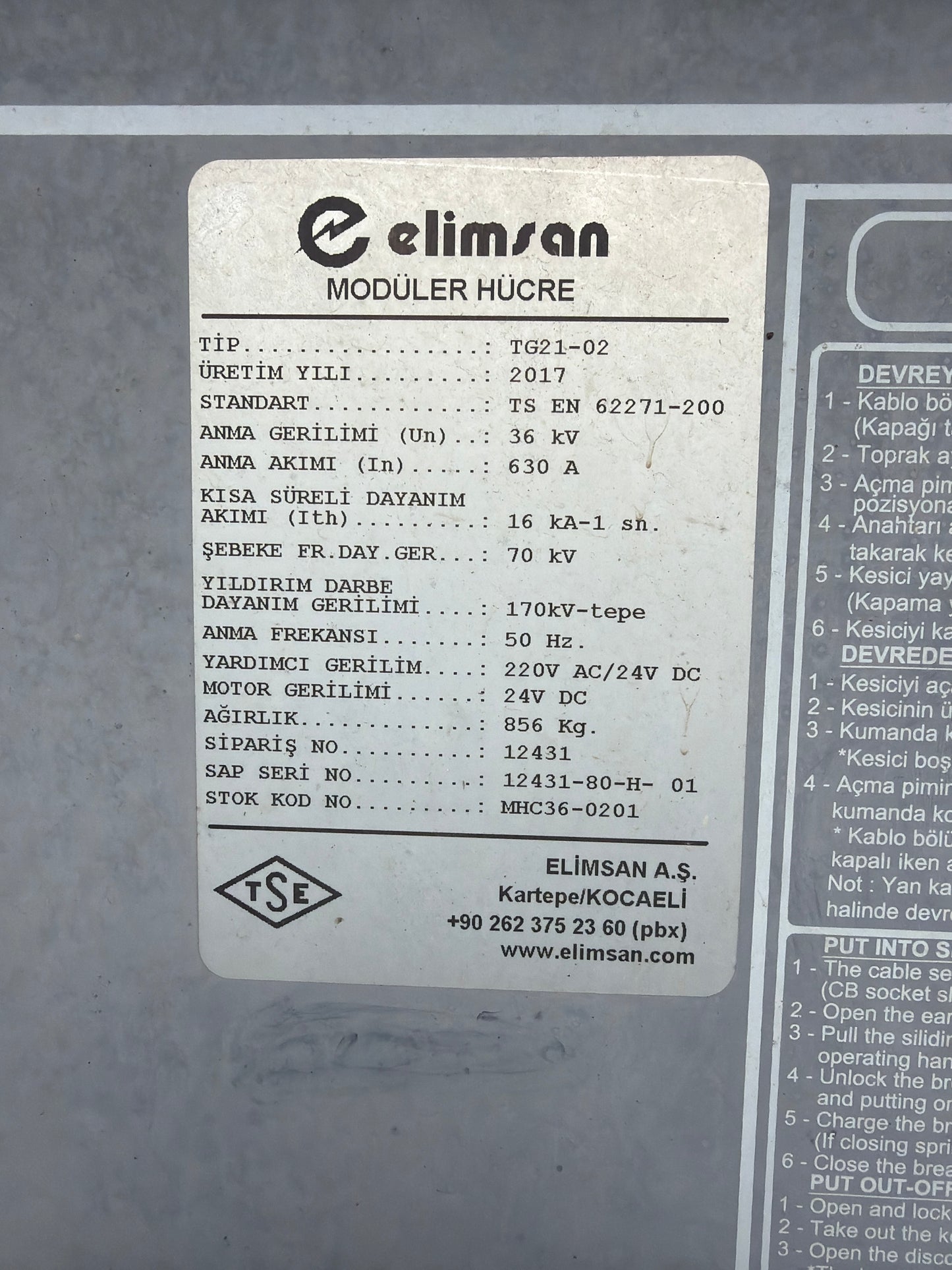 Elimsan Gazlı Kesici TG11-02 - 2017 Model Profesyonel Kesim Makinesi