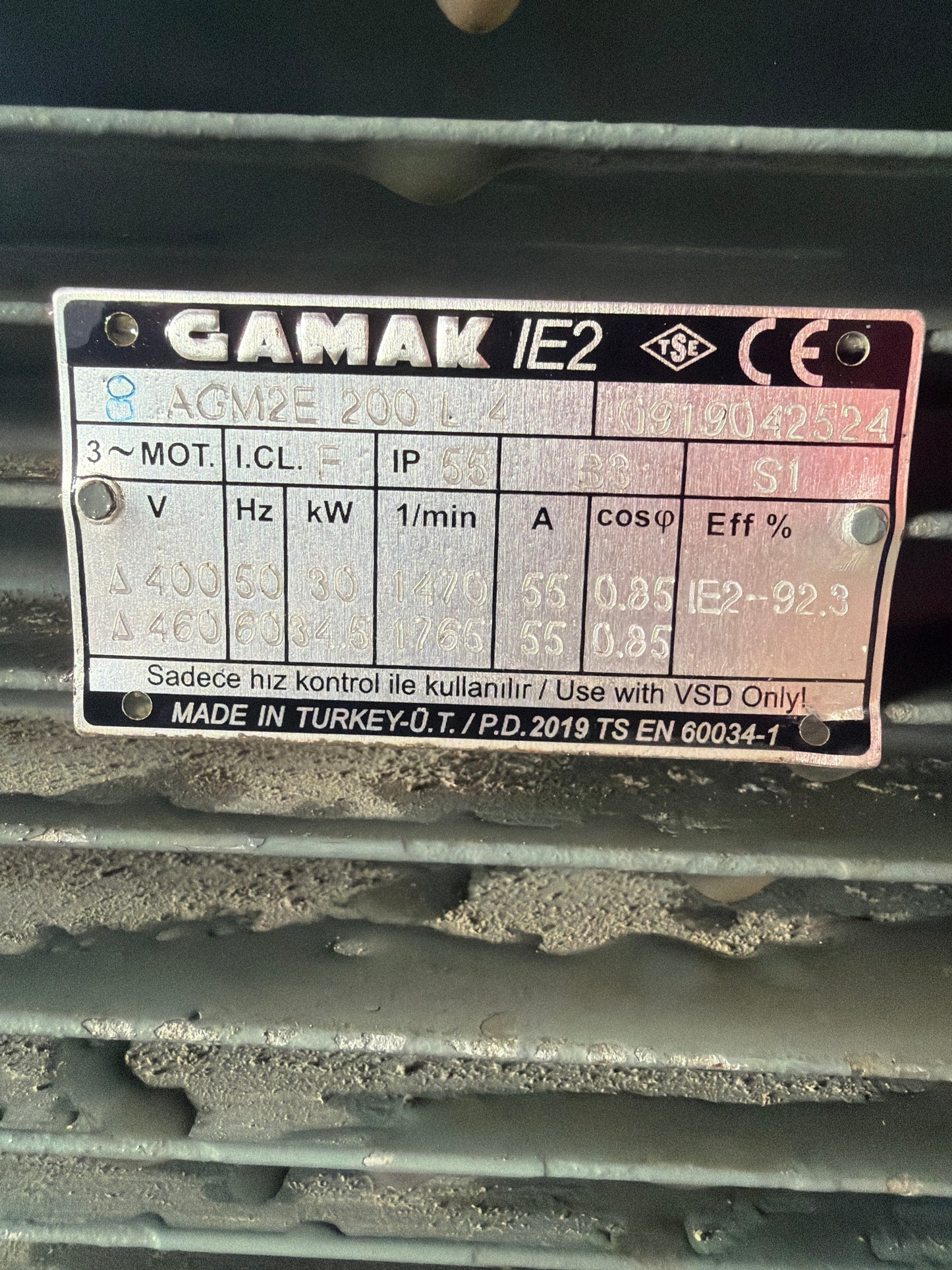 Gamak AGM2E 200 L 4 Motor - Endüstriyel Motor