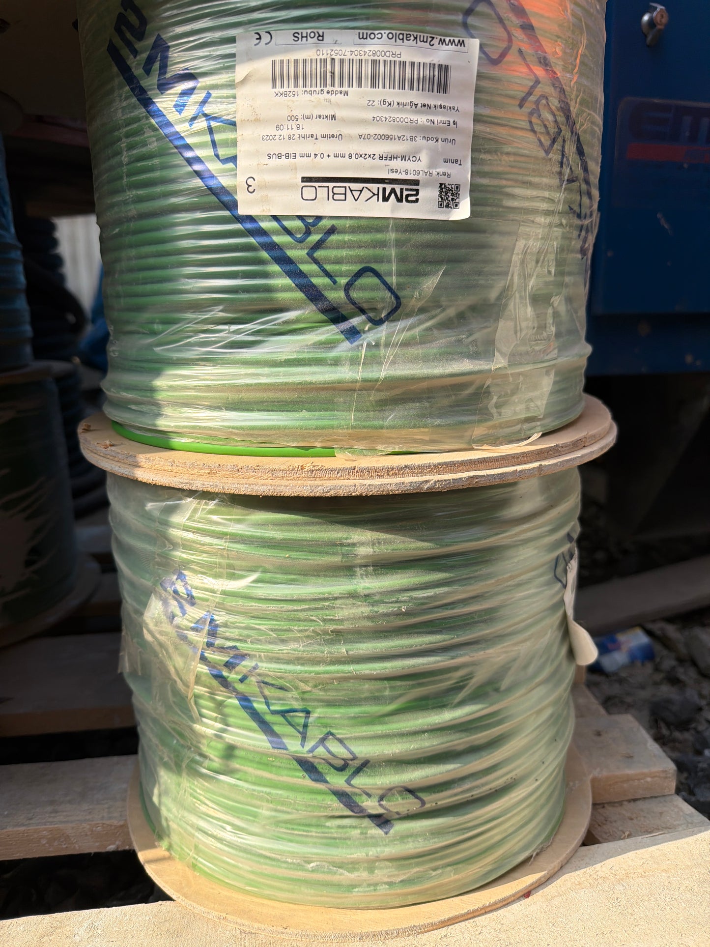 2M Kablo 2x2x0.8mm Yeşil - Ürün Kodu: 3B12A156002-07A