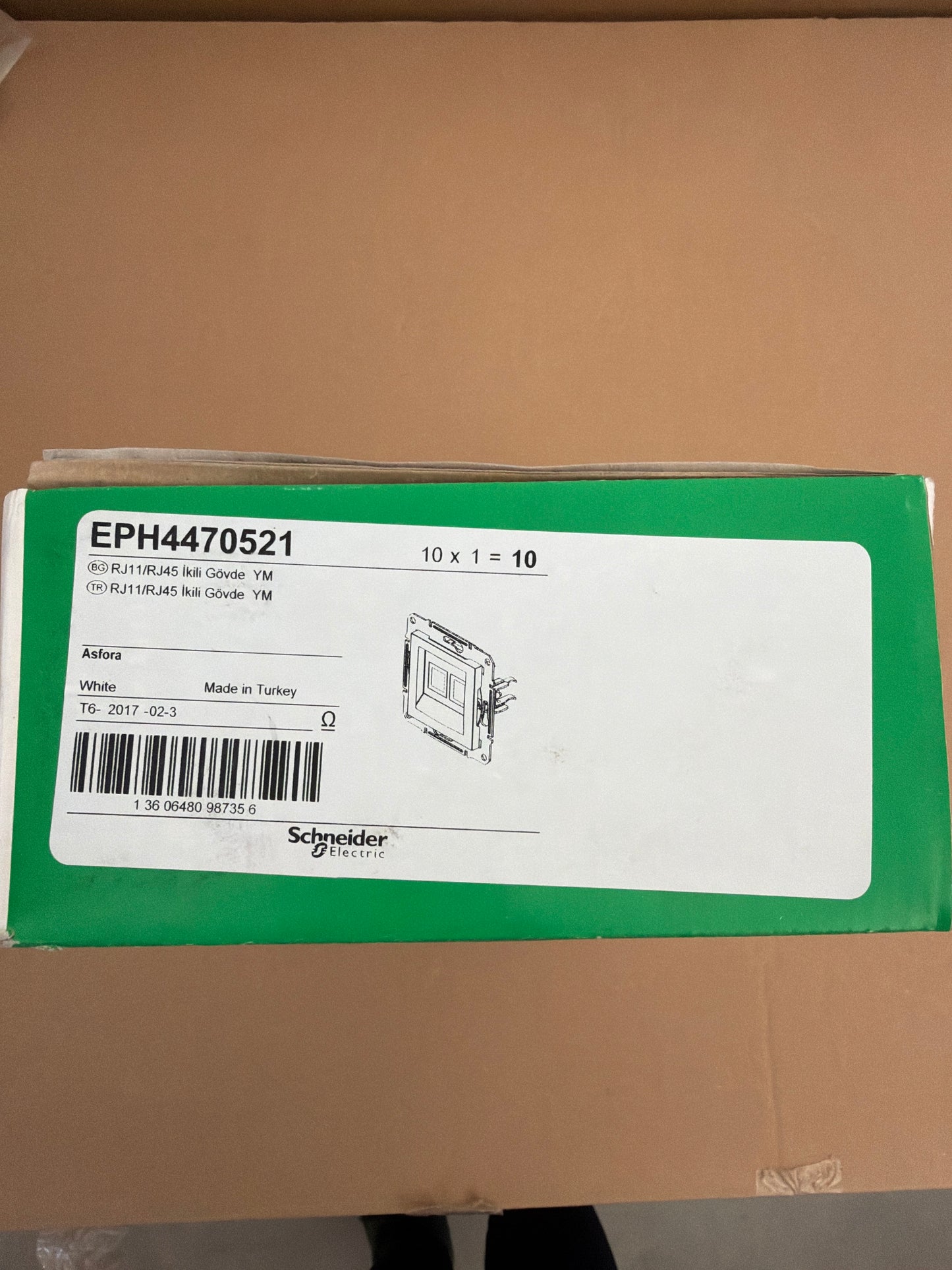 Schneider EPH4470521 - White 10 Adet Elektrik Malzemesi