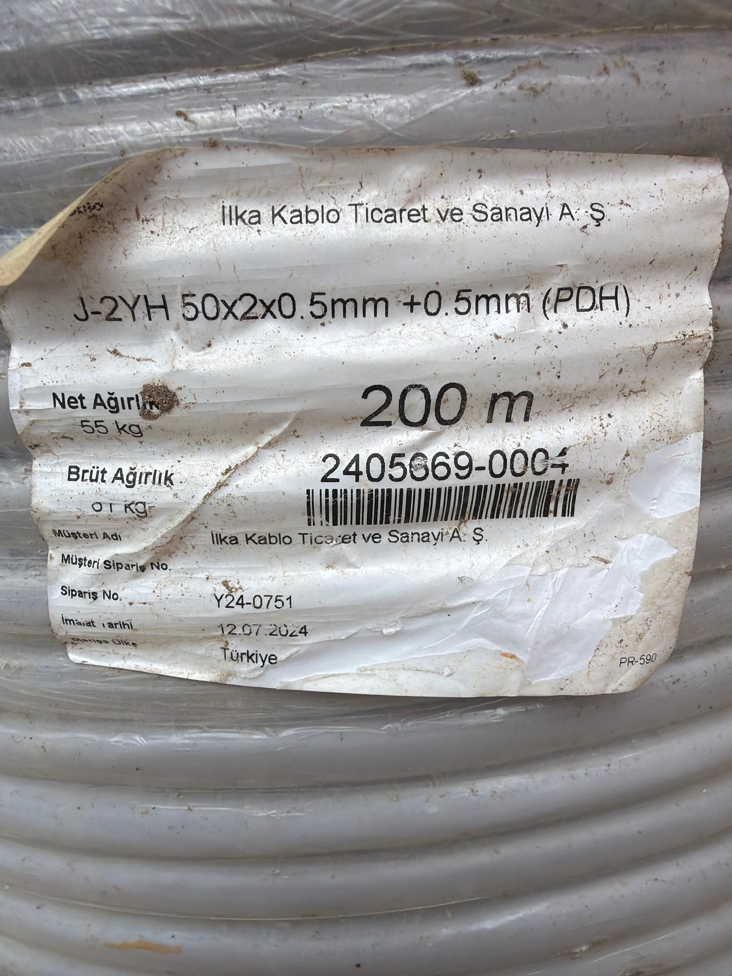J-2YH 50x2x0.5mm Kablo - 200 metre Elektrik Kablosu