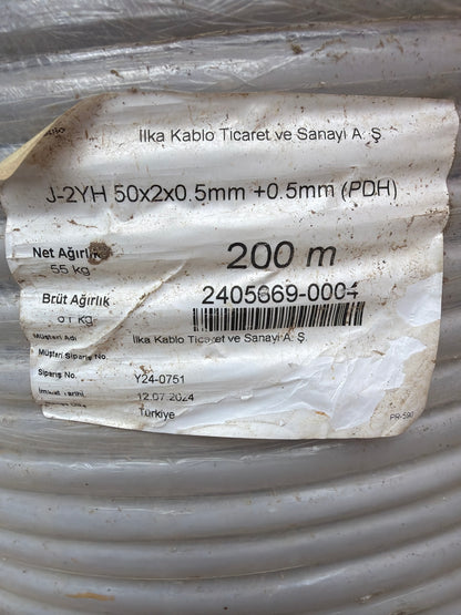 J-2YH 50x2x0.5mm Kablo - 200 metre Elektrik Kablosu