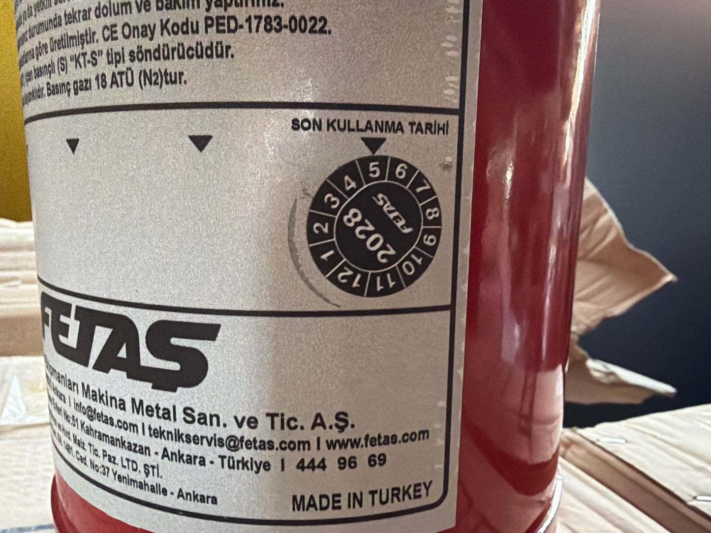 Fetas Yangın Söndürücü - 6kg ABC Toz Tipi