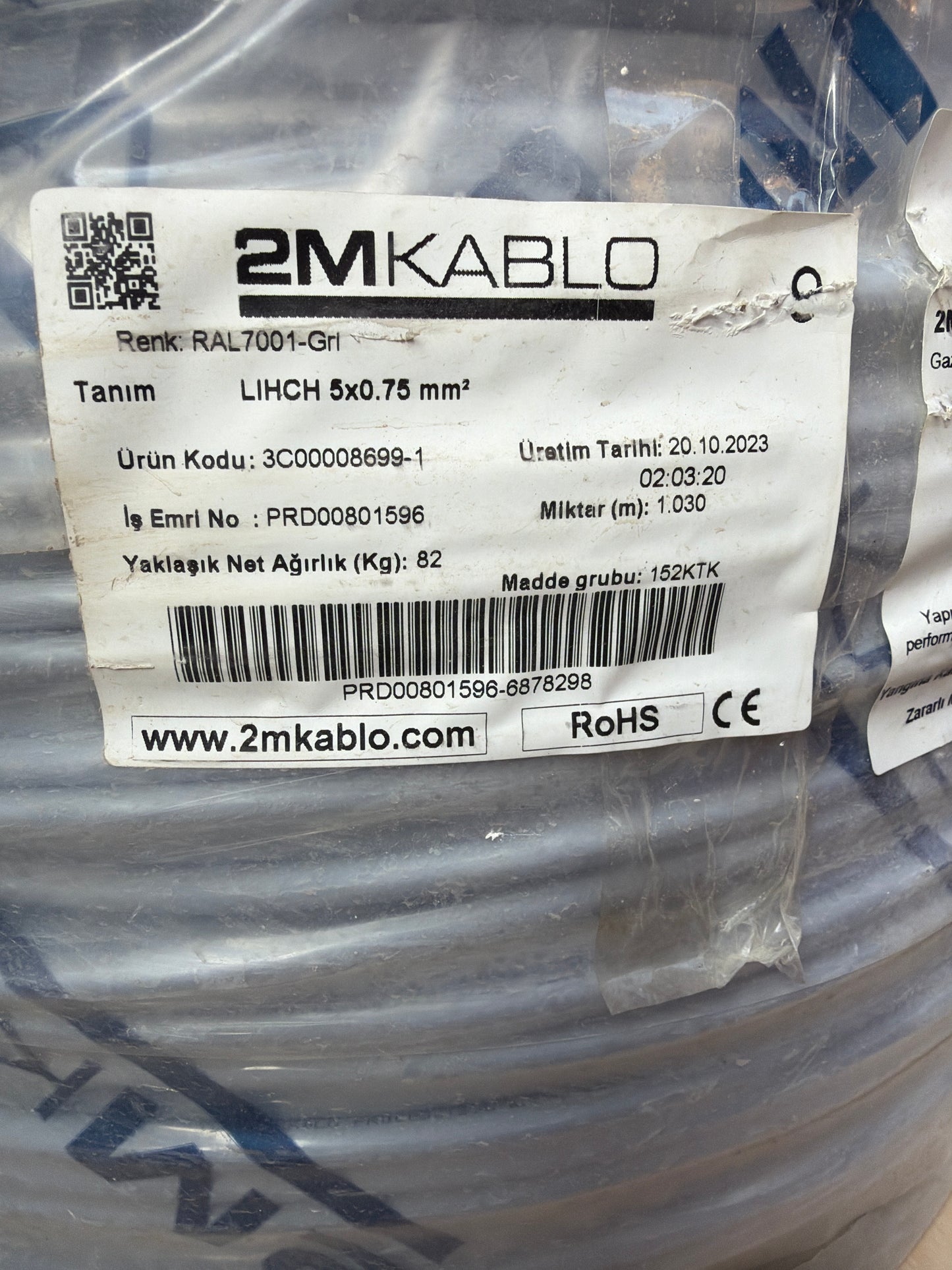 2M Kablo 5x0.75mm - Ürün Kodu: 3C00008699-1
