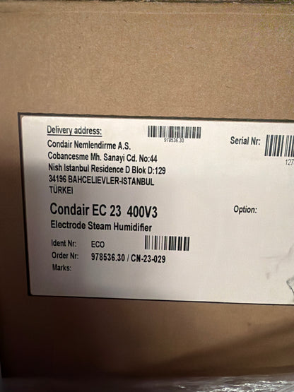 Condair EC 23 400V3 Steam Humidifier - Endüstriyel Buharlı Nemlendirici 1 Adet