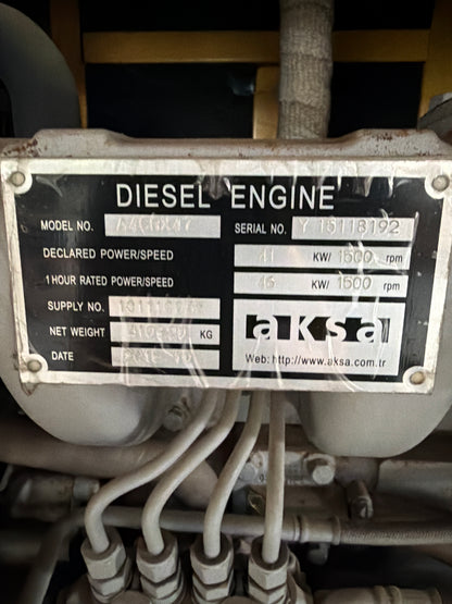 50 kVA Aksa 2015 Model Jeneratör - Ricardo Motor Kabinli