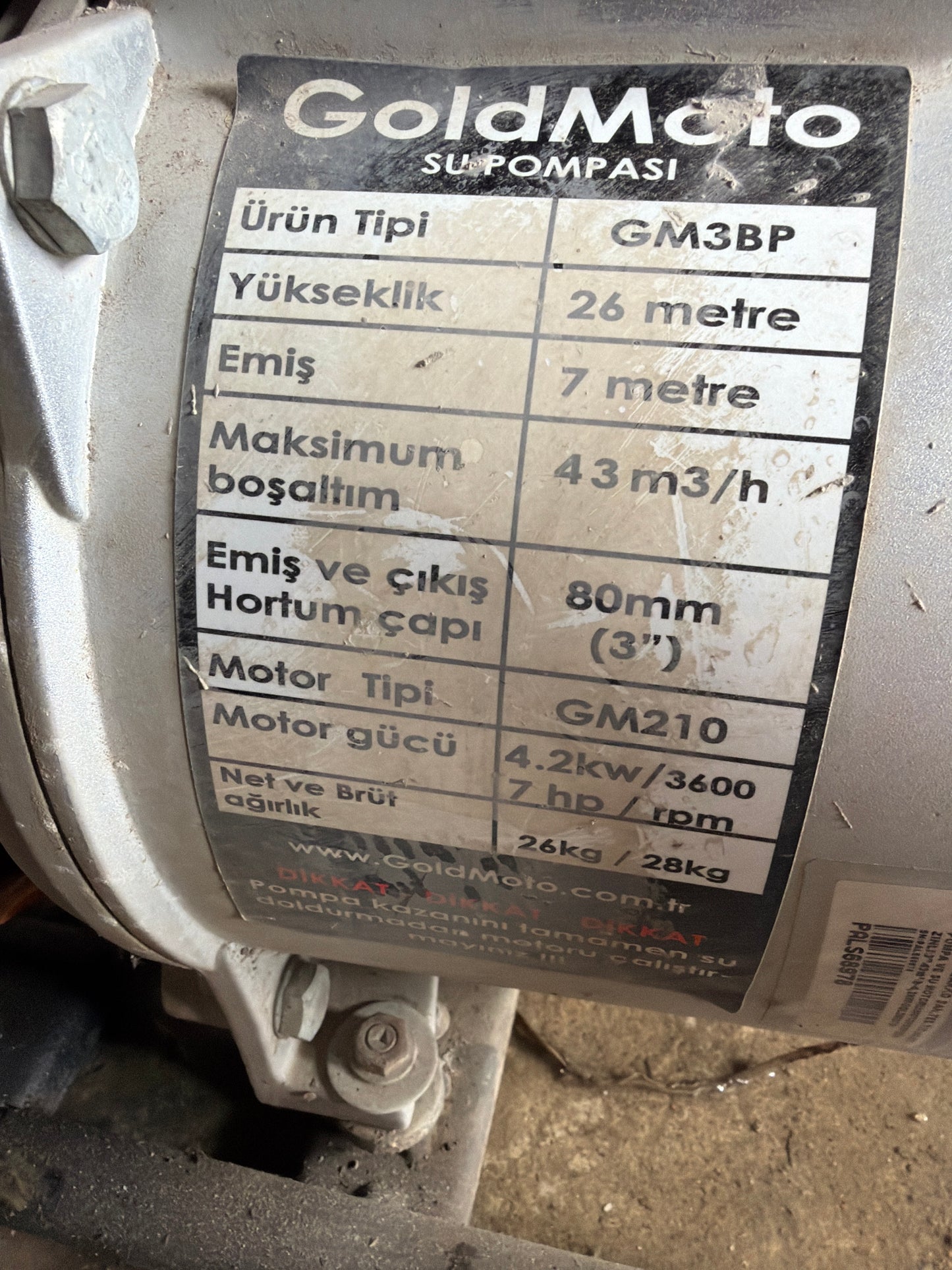 Goldmoto GM3BP Motor - 4.2 kW / 3600 Devir