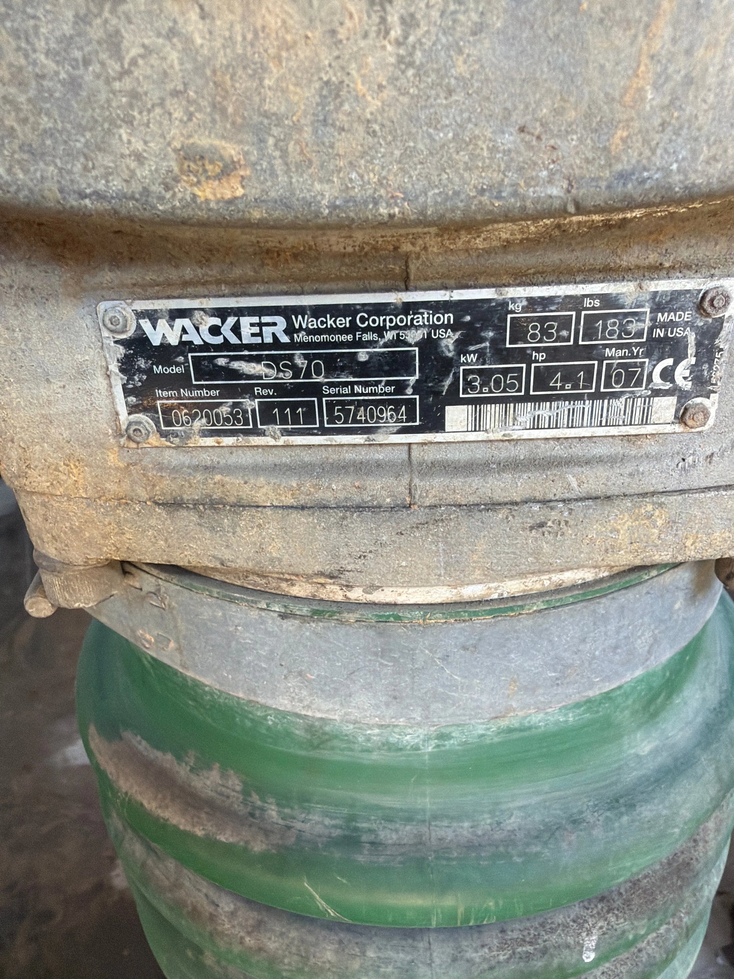 Wacker Neuson DS70 Dizel Tokmak 83 kg – Yanmar Motor – İkinci El